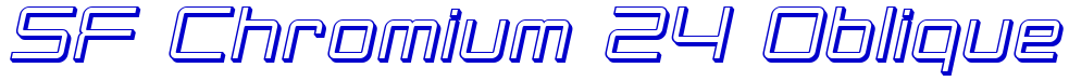 SF Chromium 24 Oblique шрифт